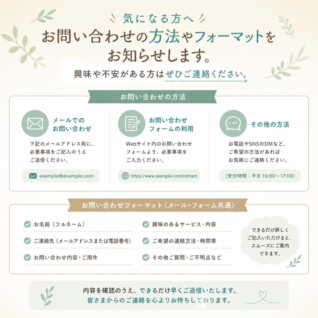 7. 今すぐご相談を！お問い合わせはこちらから