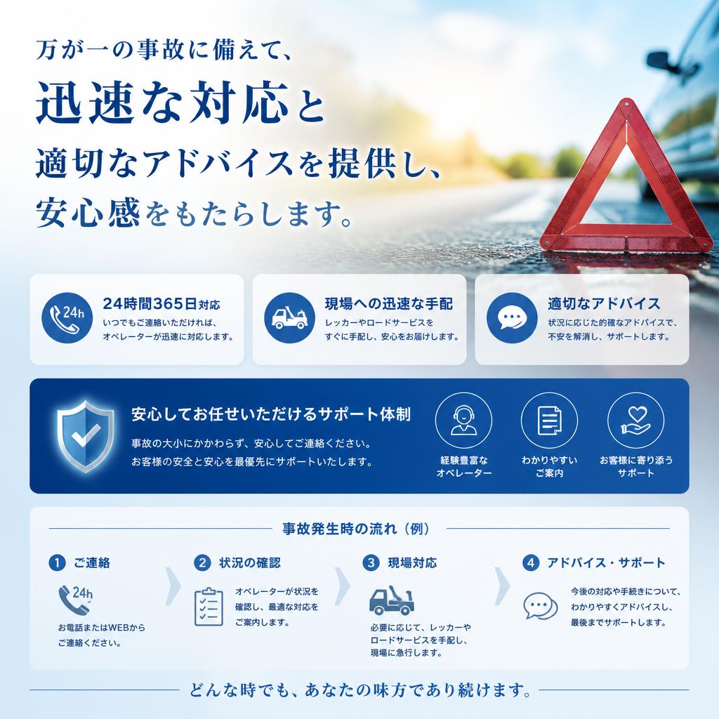 事故対応も迅速にサポート