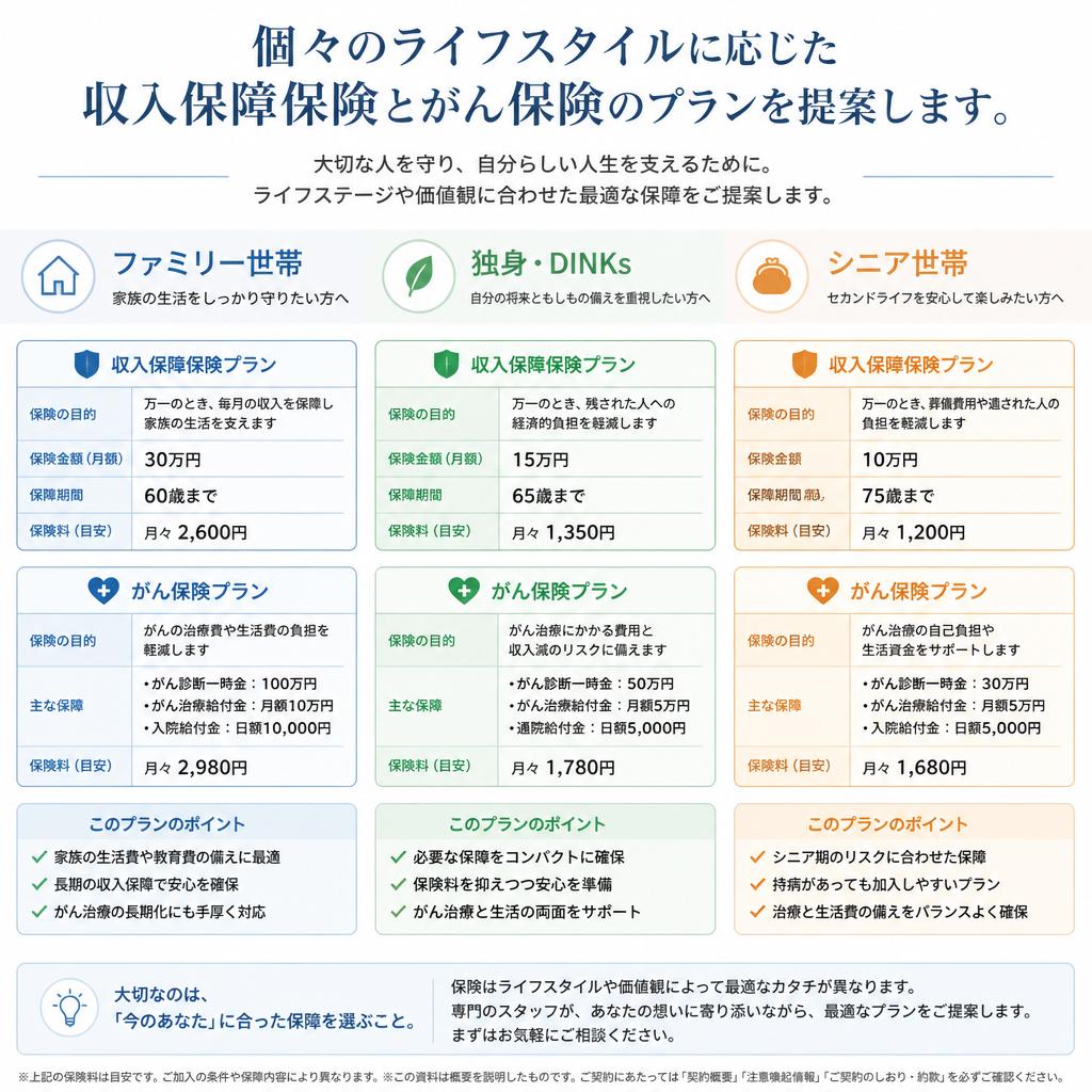 それぞれのライフスタイルに合わせたプラン選び